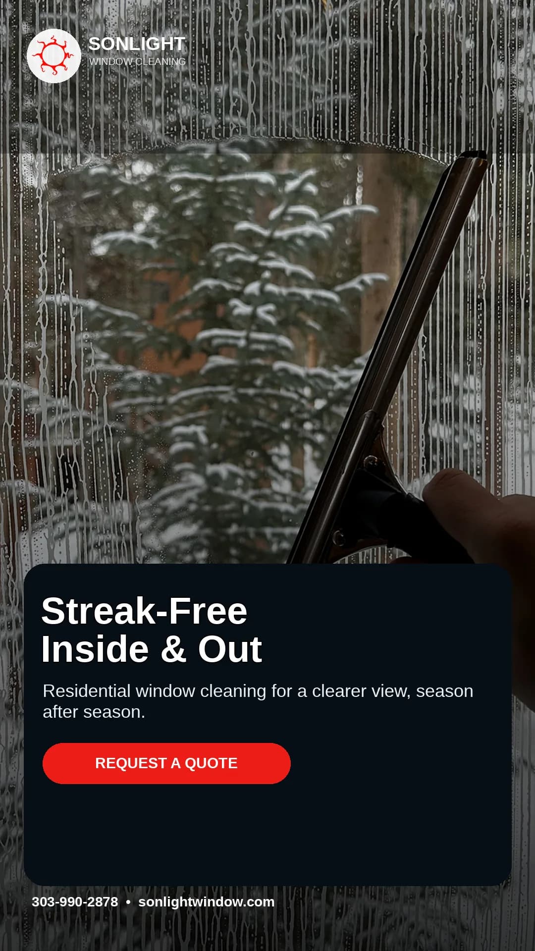 Sonlight winter residential window cleaning in Colorado — Lafayette, Colorado